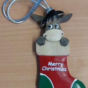 Wooden Donkey Christmas Decoration