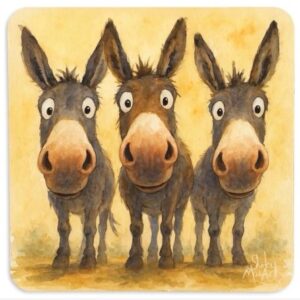 Just Donkeys Greeting Card
